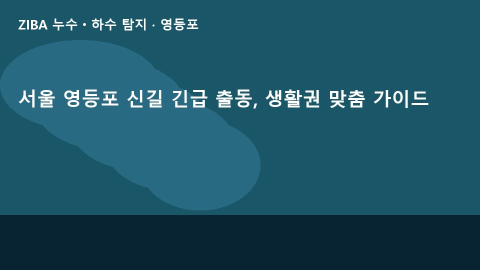 서울 영등포 신길 긴급 출동, 생활권 맞춤 가이드